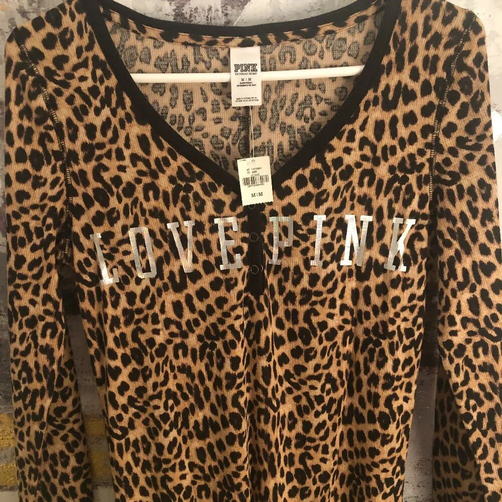 NWT Victoria’s Secret "PINK" Thermal Jane Onesie Pajama - Picture 5 of 8
